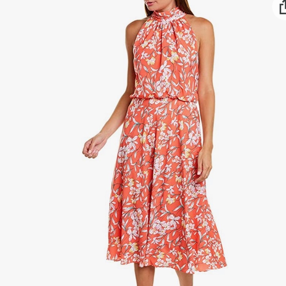 Adrianna Papell Tea Time Floral Bias Dress